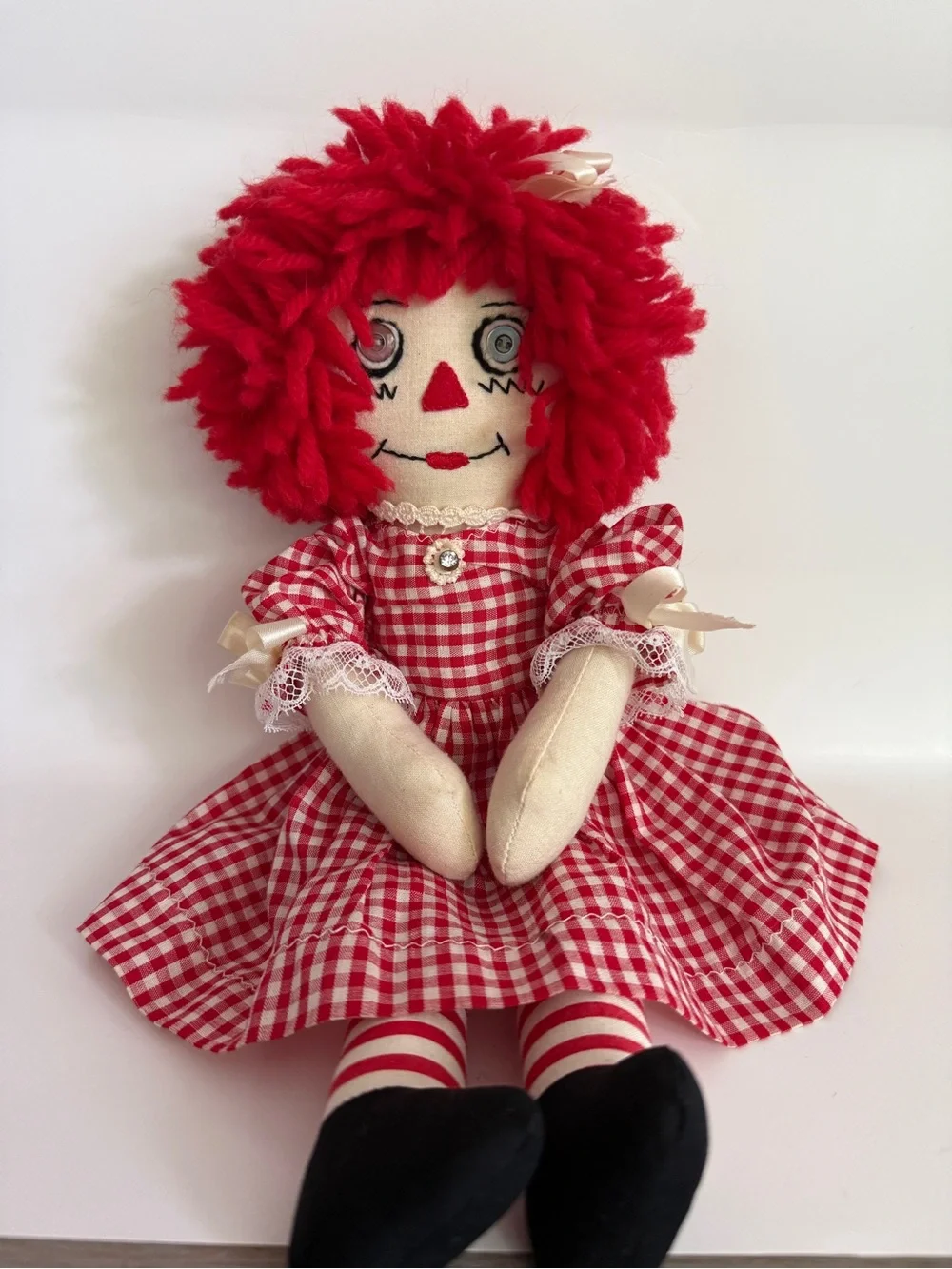 Raggedy Ann Doll Handmade Signed Donna Walsh Artist 14